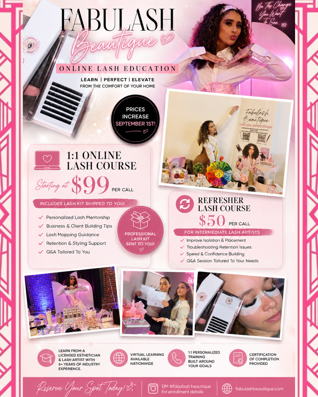 1:1  LASH EXTENSION EDUCATION CALL