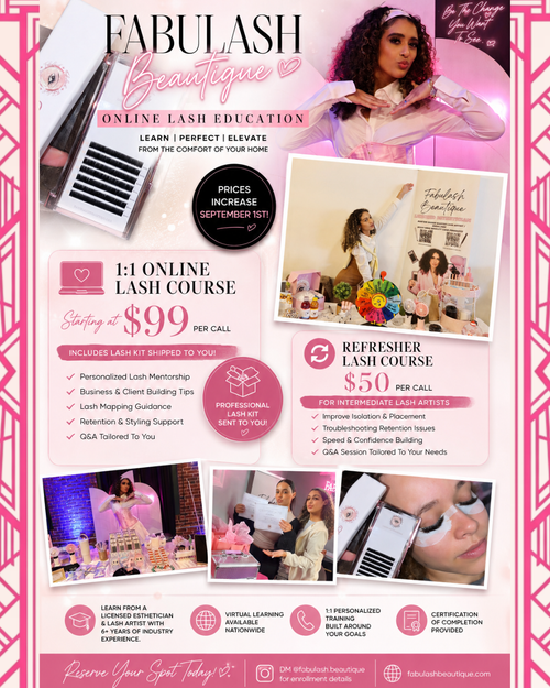 1:1  LASH EXTENSION EDUCATION CALL