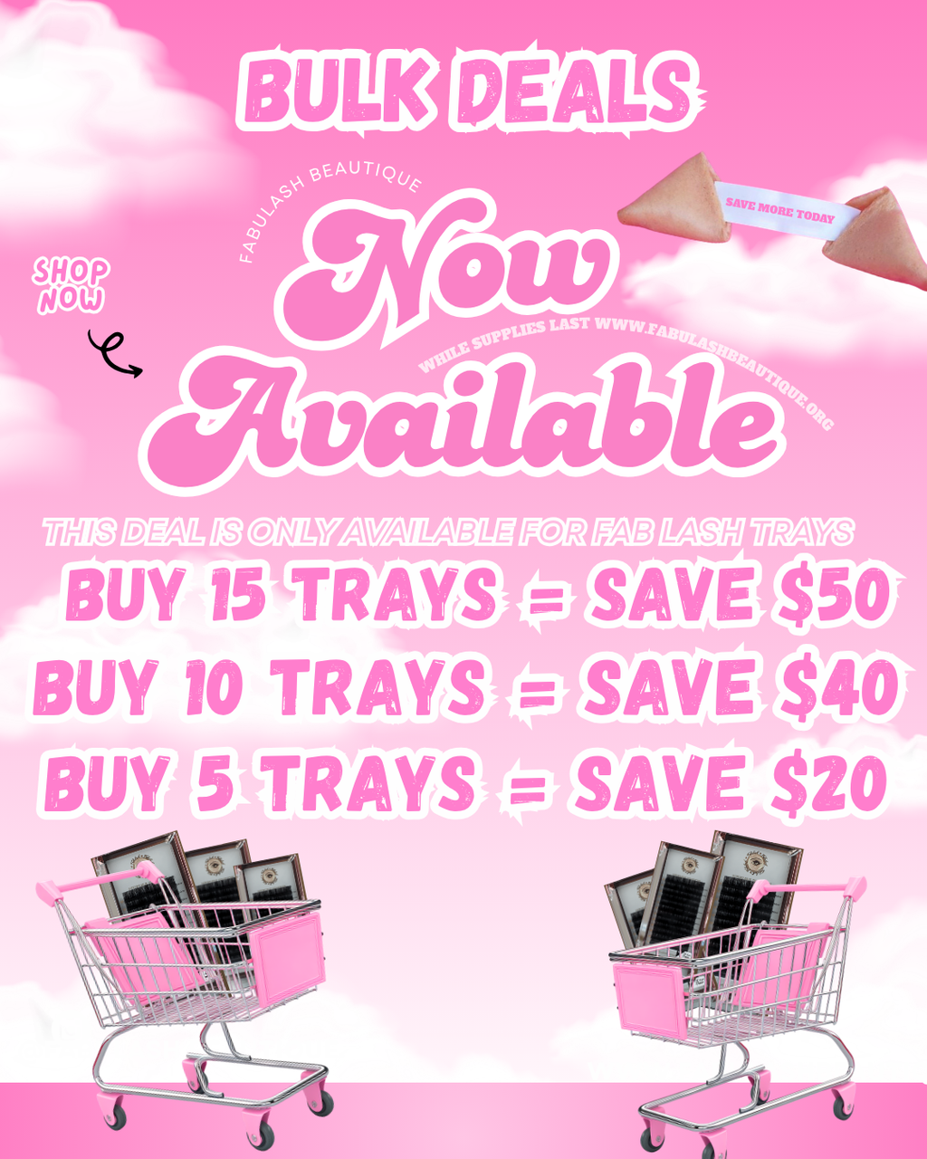 15 LASH TRAY DEAL